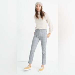 Madewell Women’s Stovepipe Jeans: Glen Plaid Edition Gray Sz 25